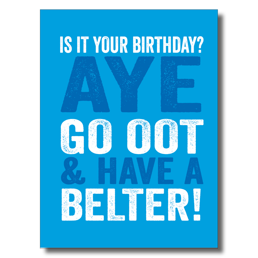 Scotland Aye Belter Birthday Card #1 image